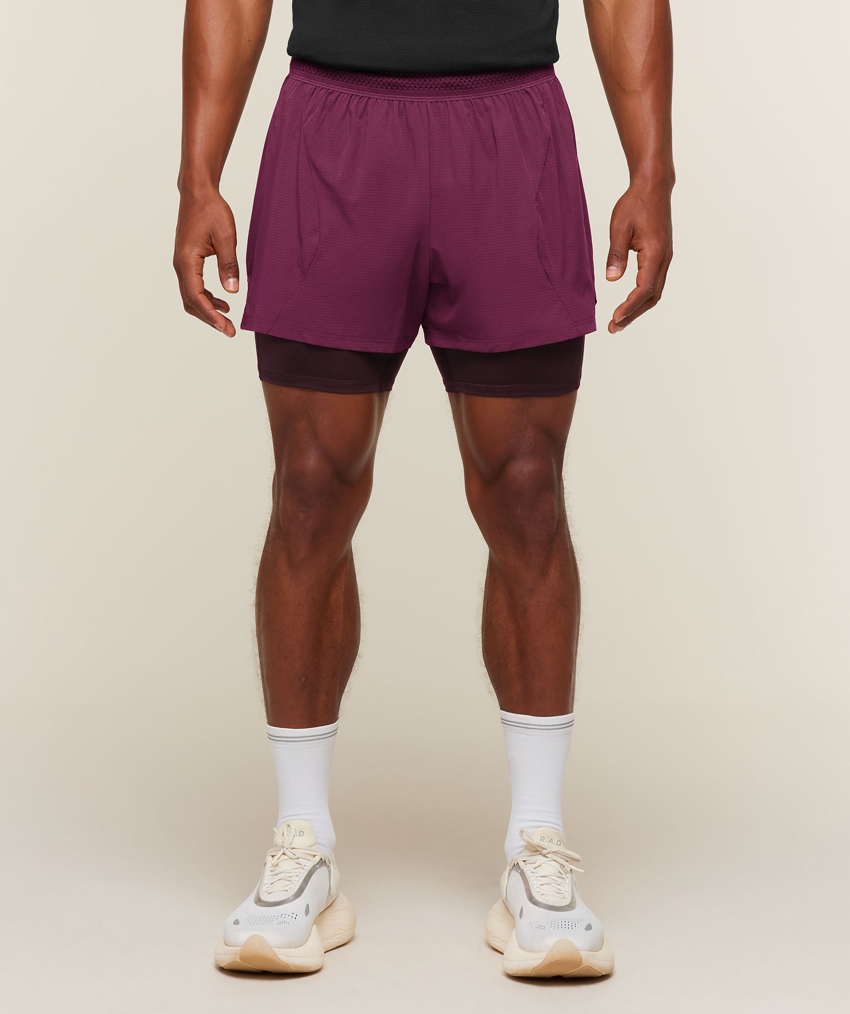 Running 4 2in1 Shorts Strength Pink Cherry Purple
