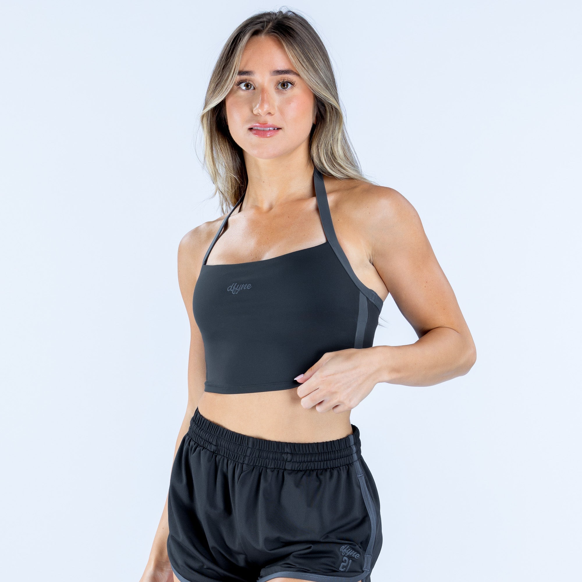 4th Birthday Halter Top Charcoal