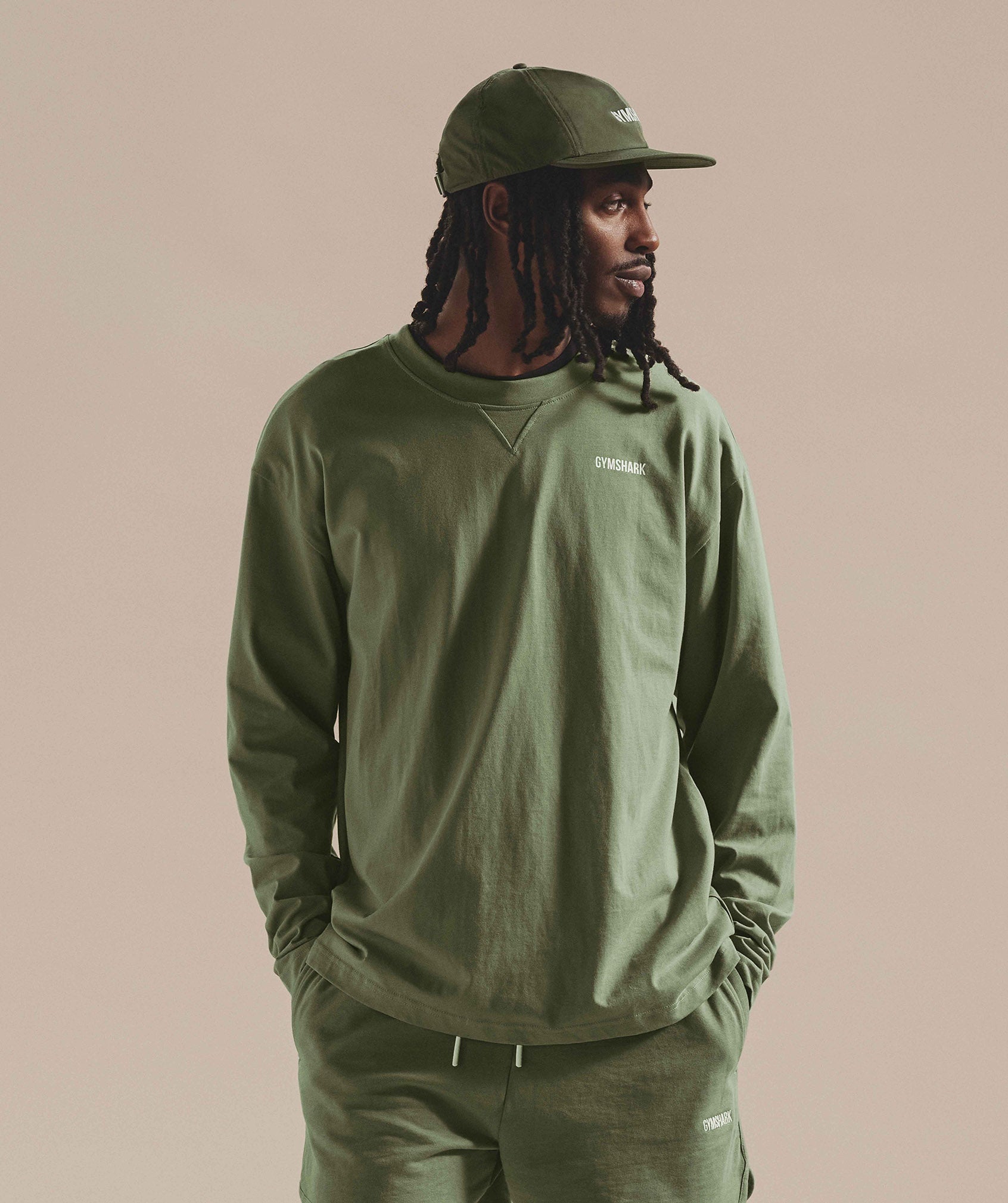 Rest Day Sweats Long Sleeve T-Shirt - Sage Green ;)