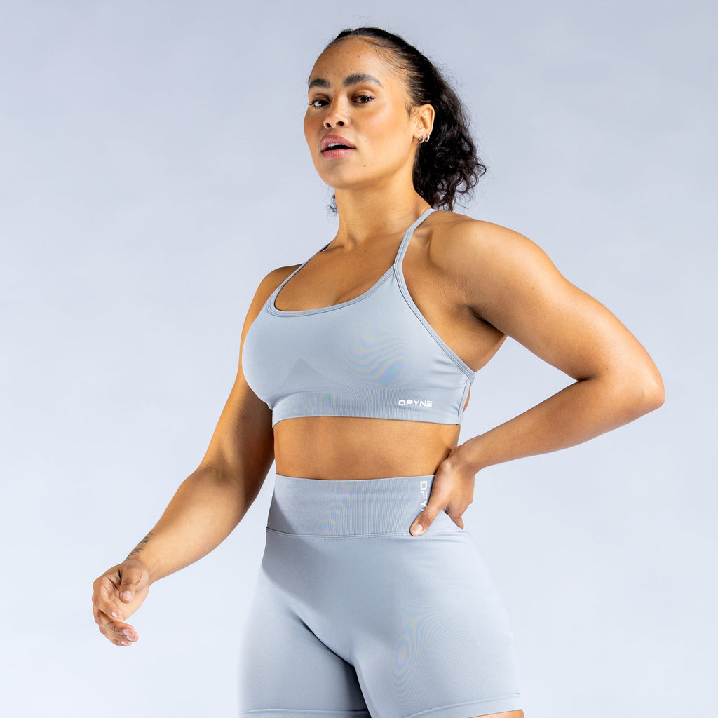 Dynamic Backless Sports Bra Light Stone Grey