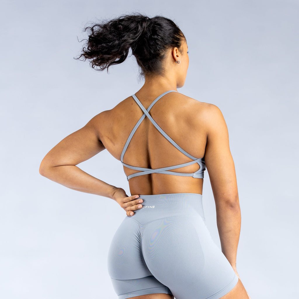 Dynamic Backless Sports Bra Light Stone Grey