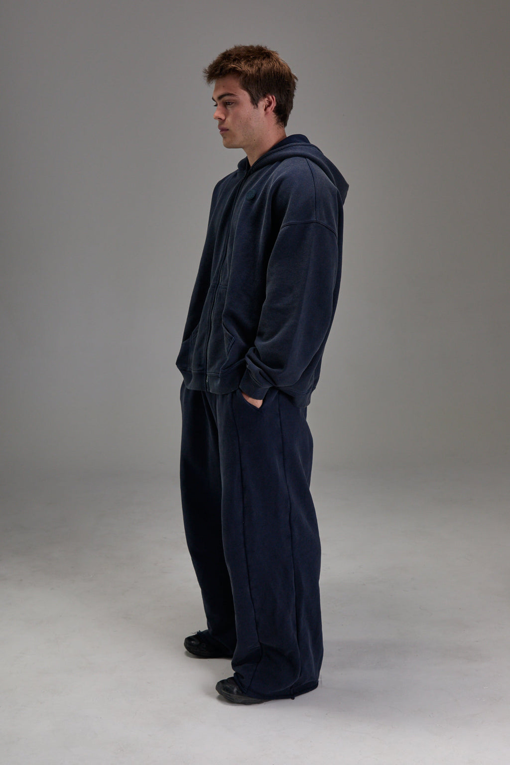 Heavyweight Zip Up Navy