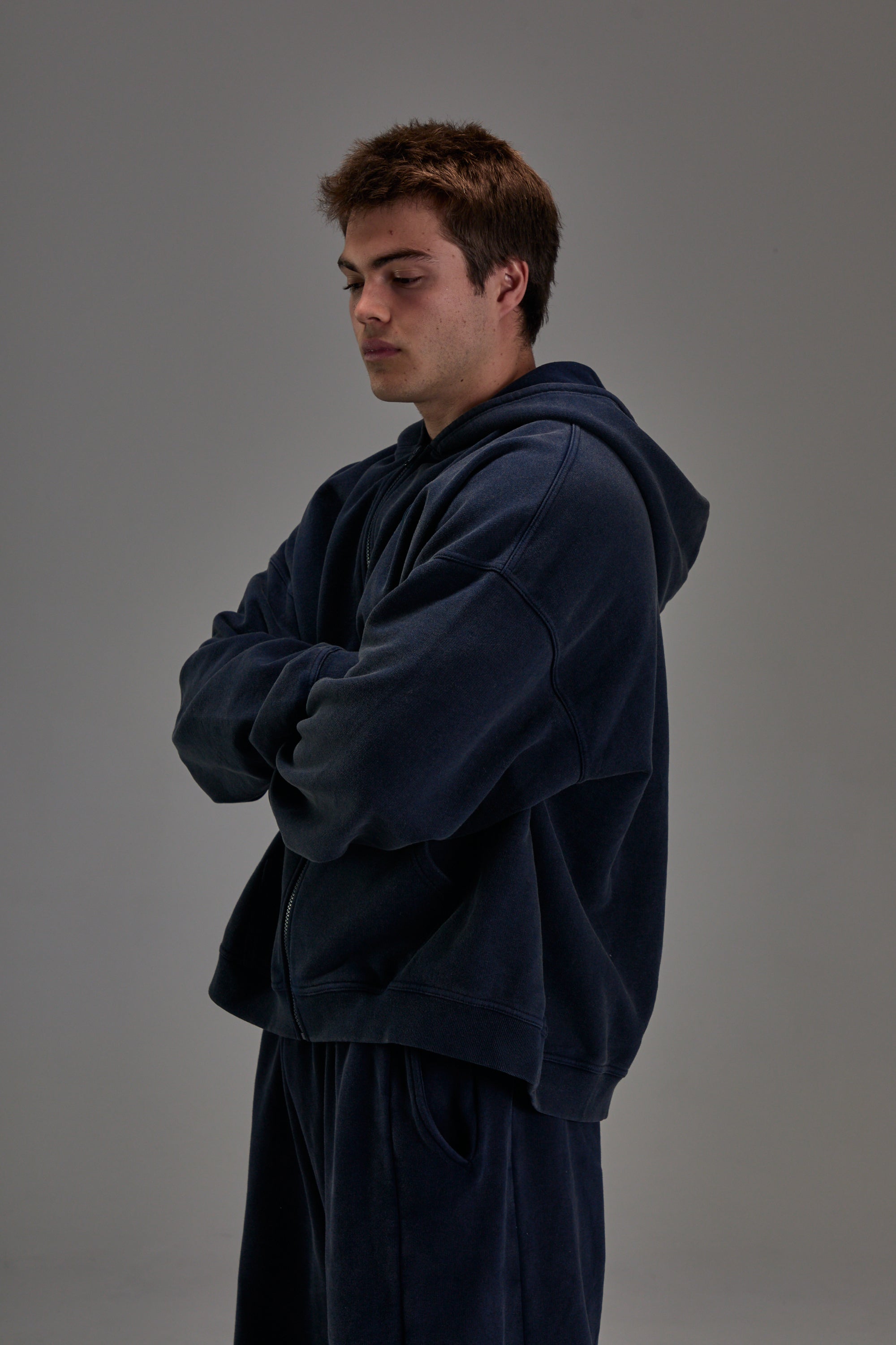 Heavyweight Zip Up Navy