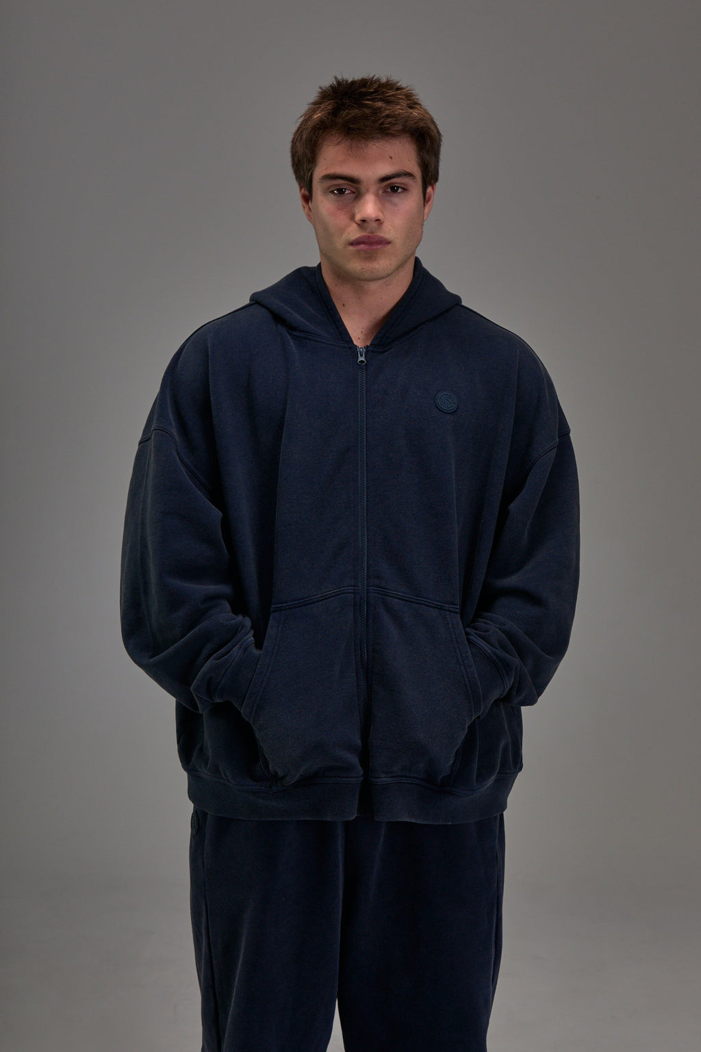 Heavyweight Zip Up Navy