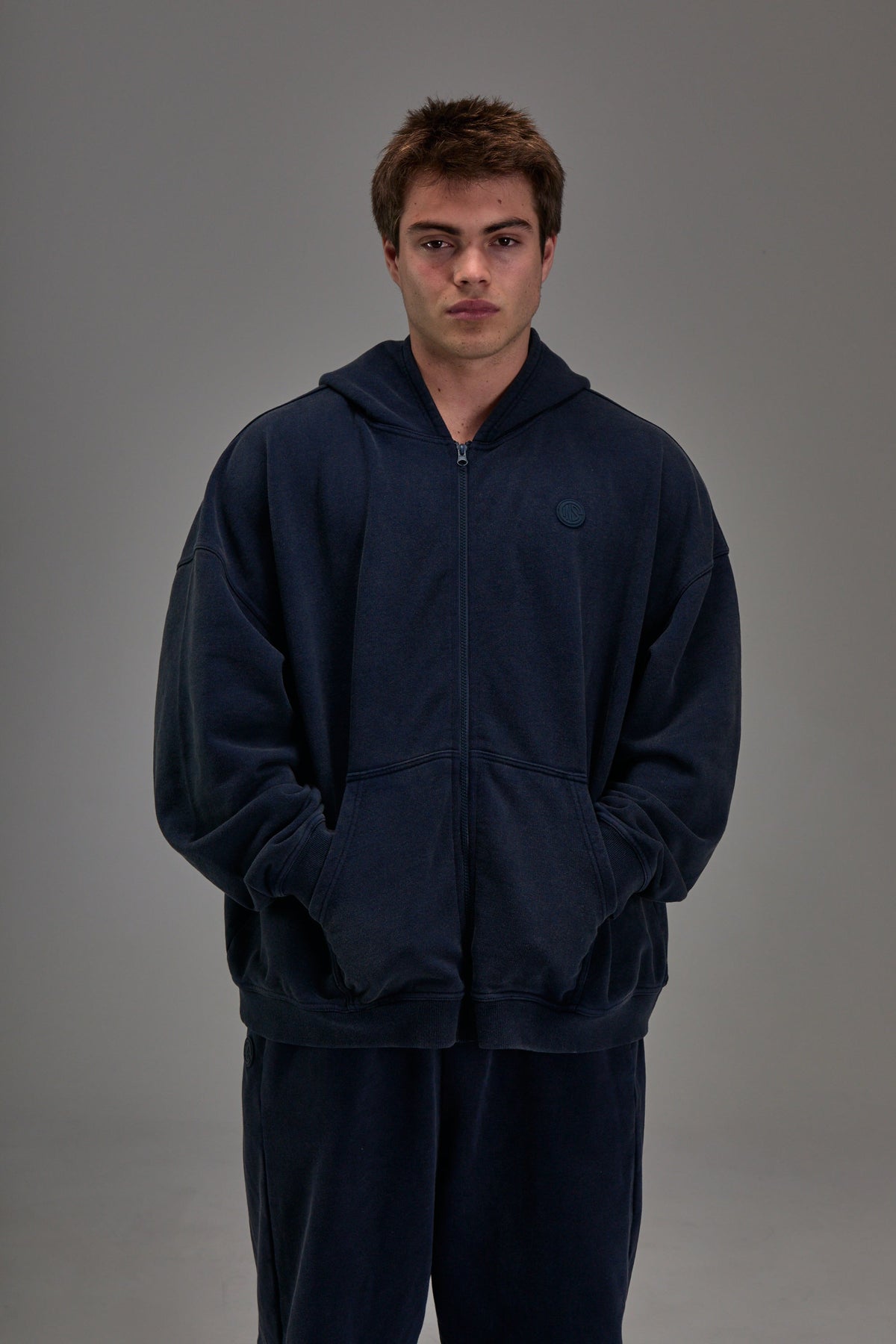 Heavyweight Zip Up Navy