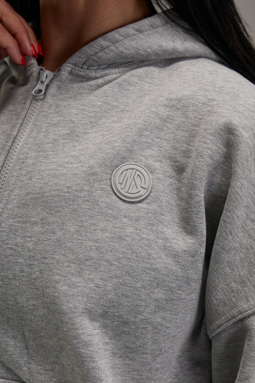Heavyweight Zip Up Heather Grey