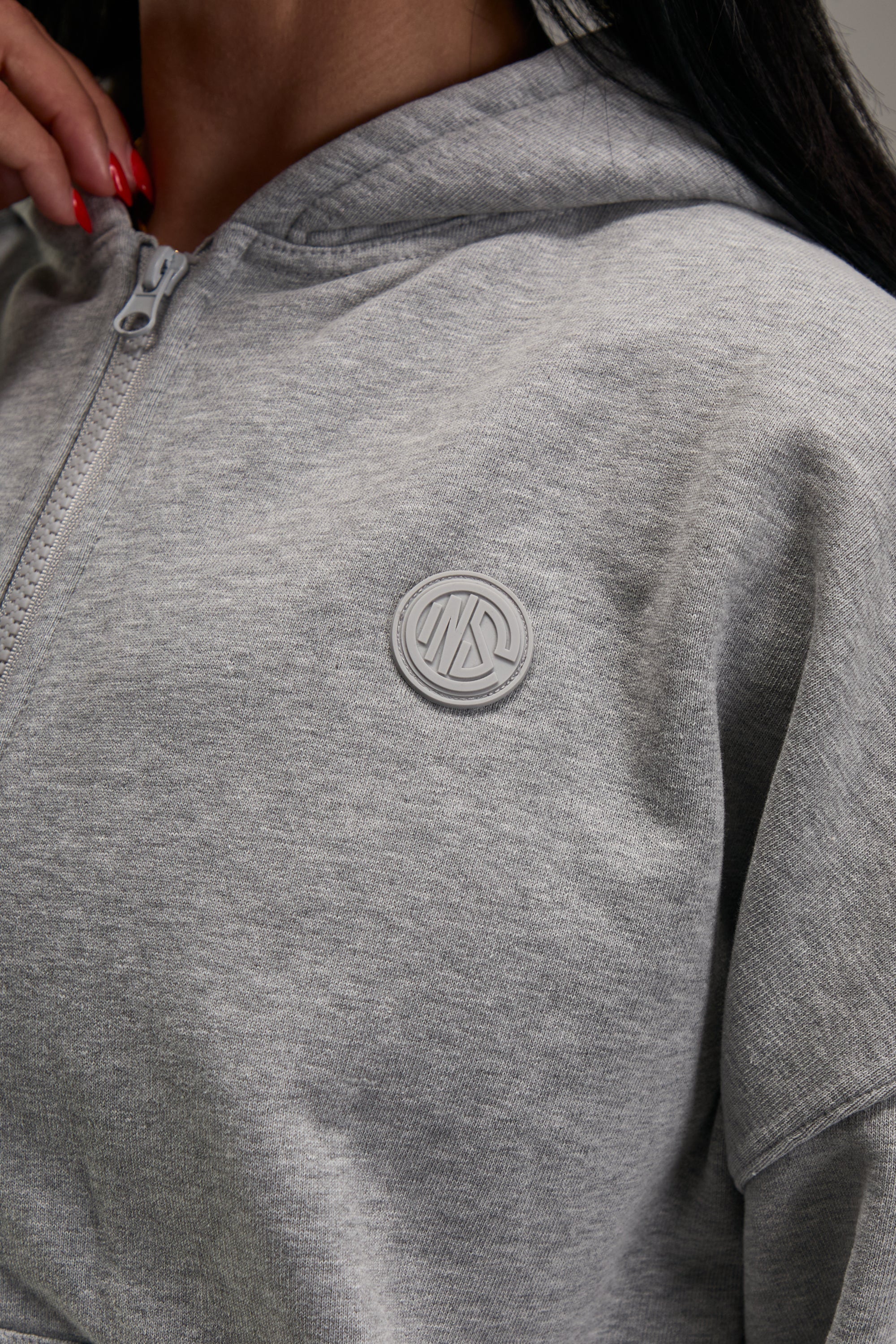 Heavyweight Zip Up Heather Grey