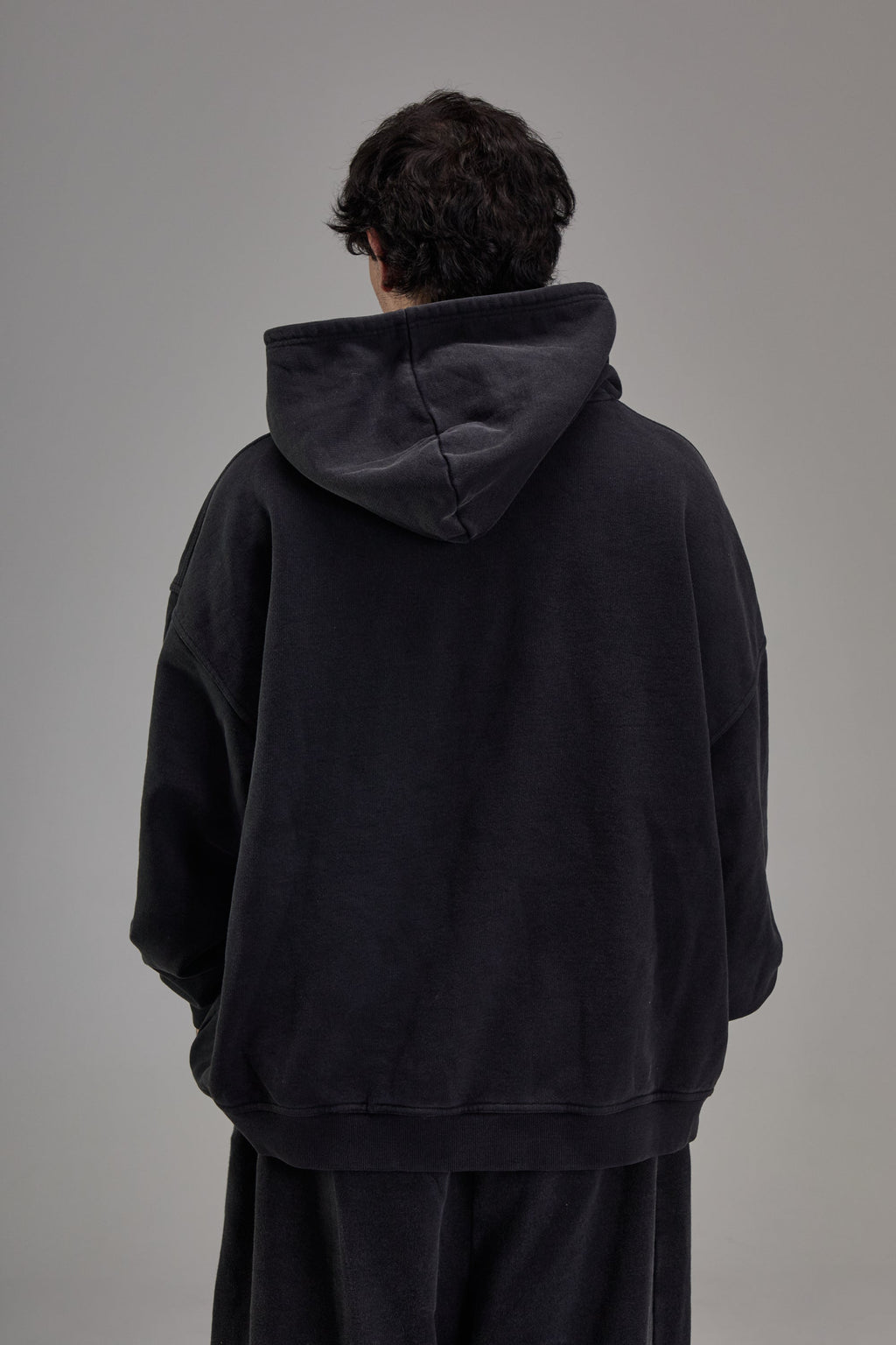 Heavyweight Zip Up Faded Black