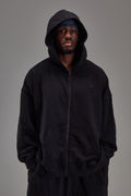 Heavyweight Zip Up Pitch Black