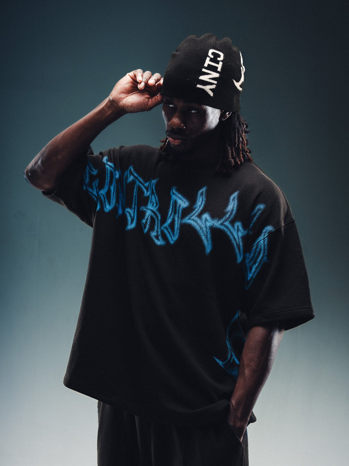 NY Pump Cover Black blue