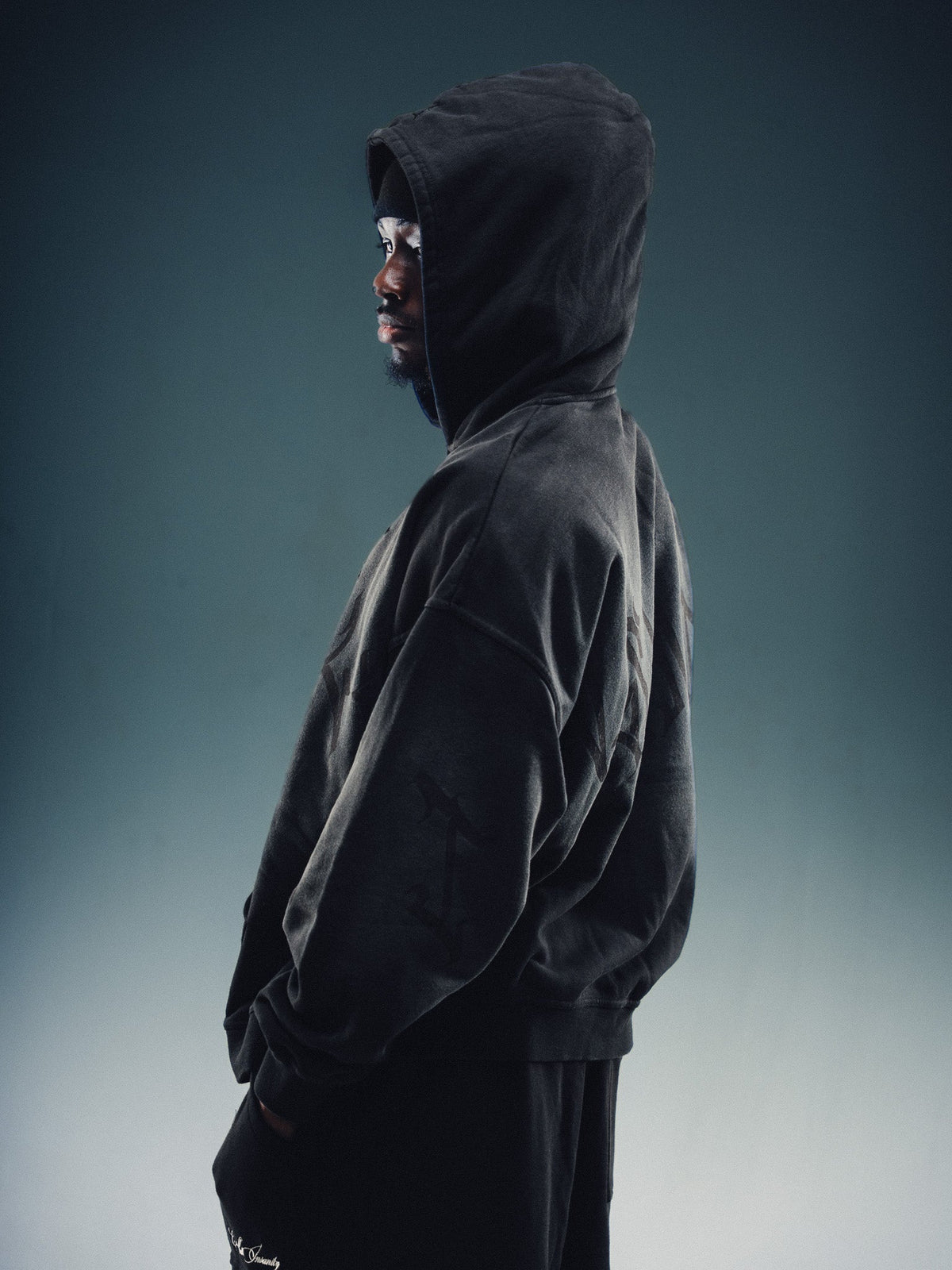 NY Blended Zip Hoodie Black