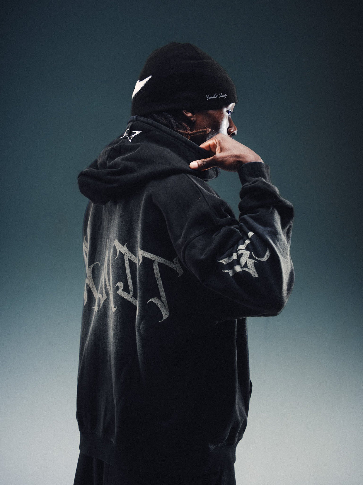 NY Blended Zip Hoodie Gray