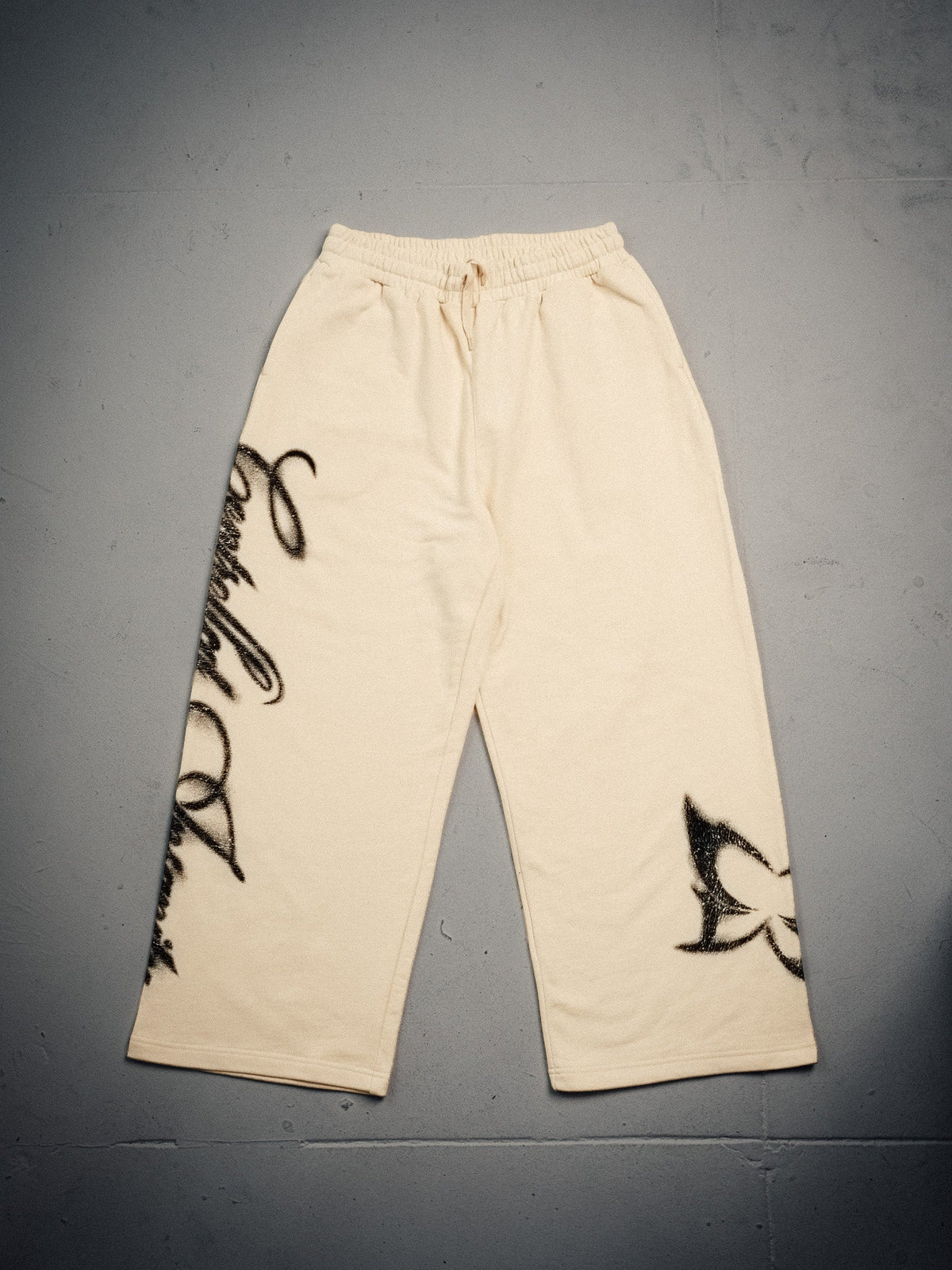 NY Wide Leg Sweats Butterfly Cream