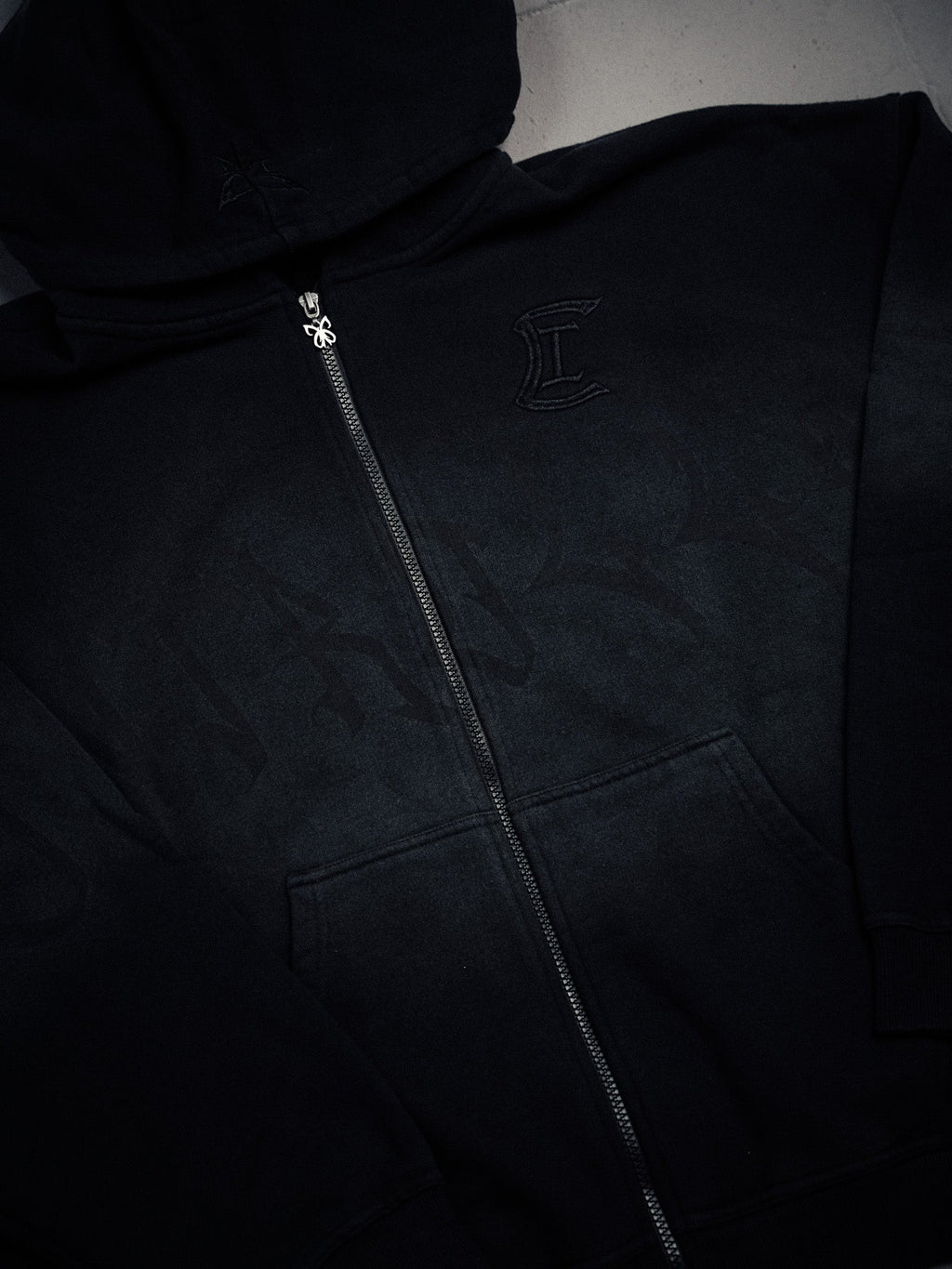 NY Blended Zip Hoodie Black