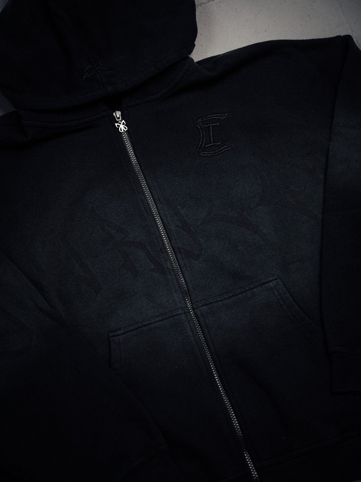 NY Blended Zip Hoodie Black