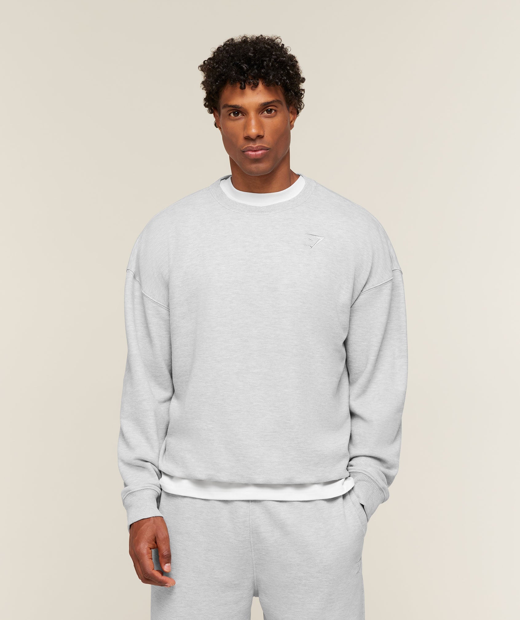 Campus Crest Sweatshirt - Bros Soft Grey Marl ;)
