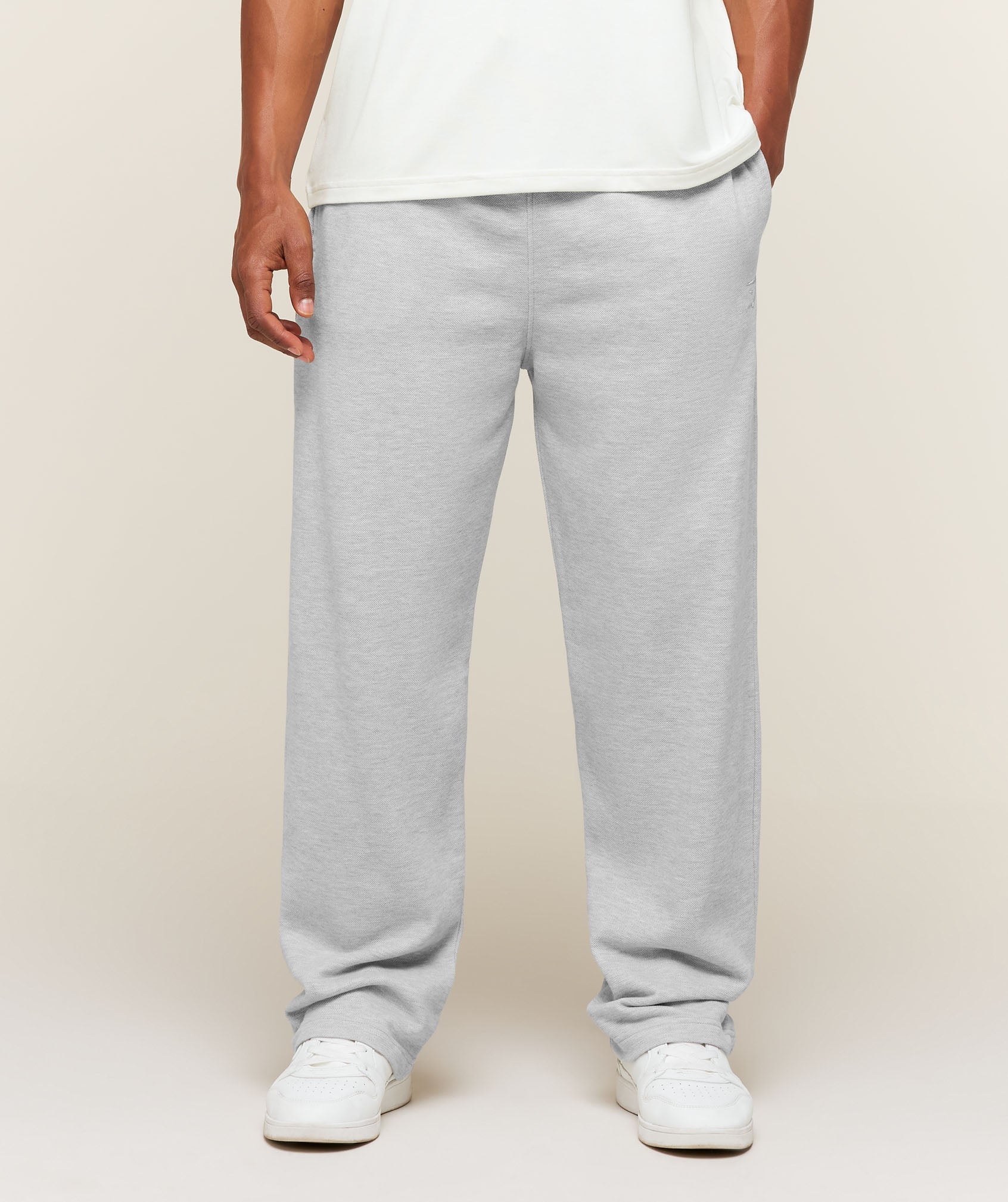 Campus Crest Wide Leg Joggers - Bros Soft Grey Marl ;)