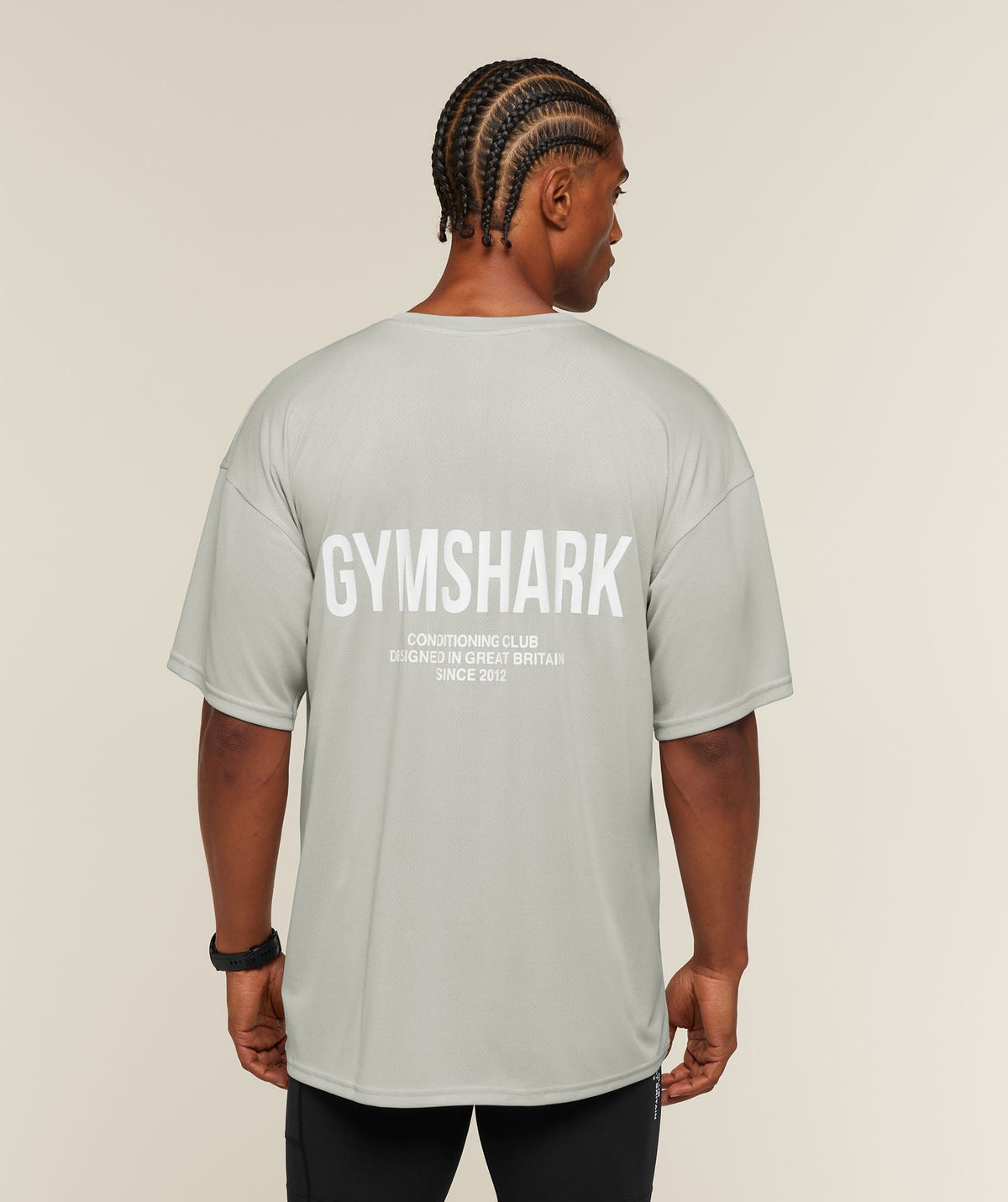 Conditioning Club Oversized T-Shirt - Light Grey/White ;)