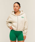 Cosy Luxe Campus Full Zip Hoodie - Bros Chalk Marl ;)
