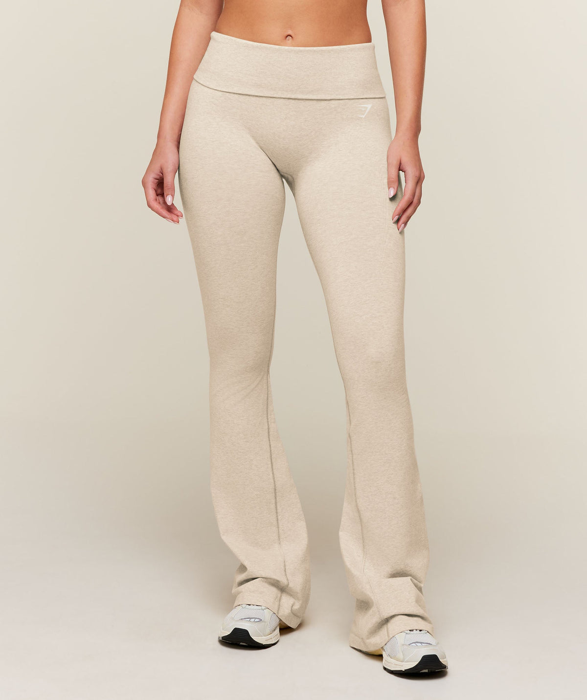 CottonMove Flared Leggings - Oat Marl