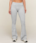 CottonMove Flared Leggings - Soft Grey Marl