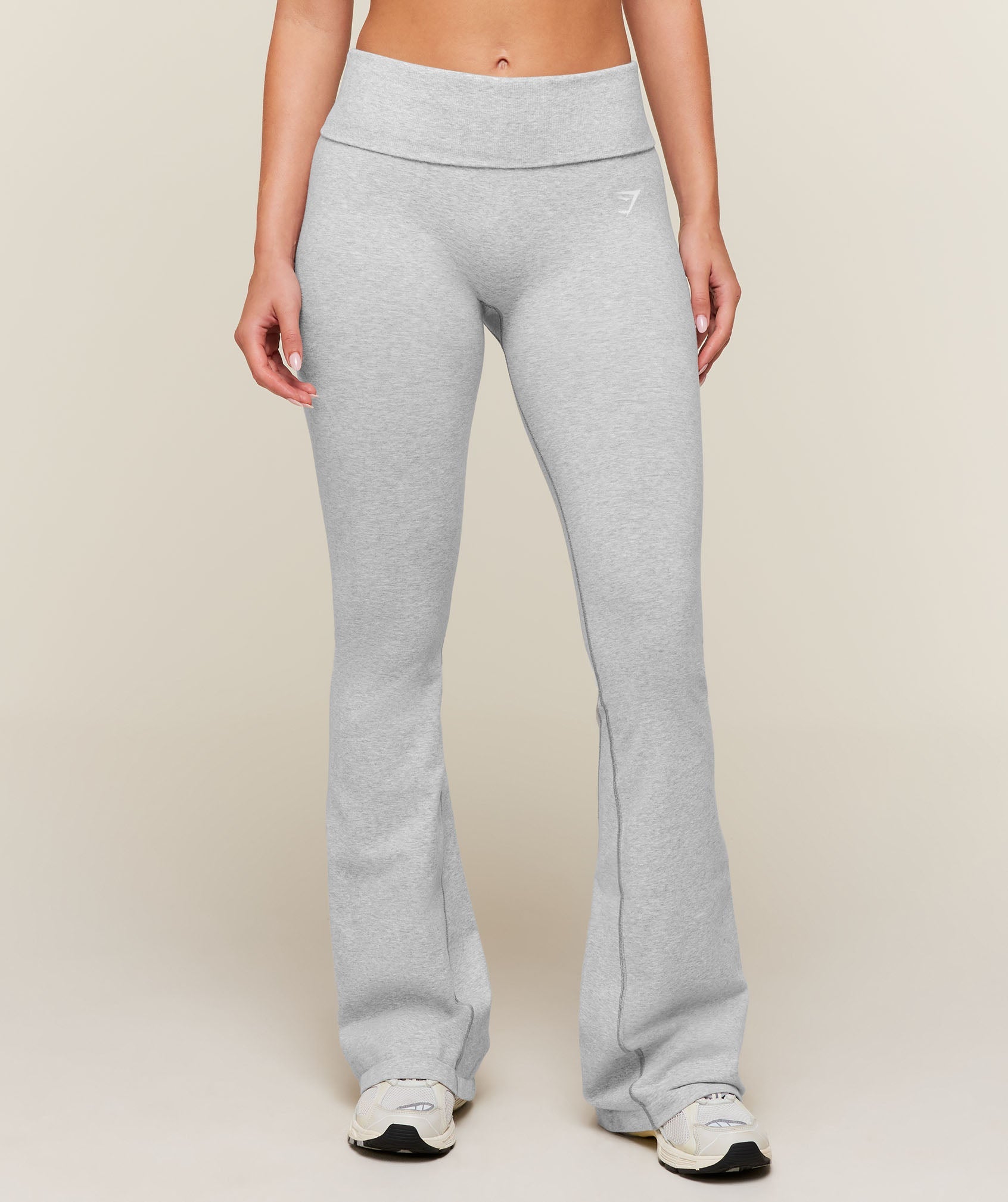 CottonMove Flared Leggings - Soft Grey Marl