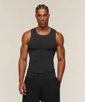 Cotton Seamless Sleeveless Top - Black Marl ;)