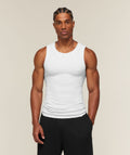Cotton Seamless Sleeveless Top - White Grey Marl ;)