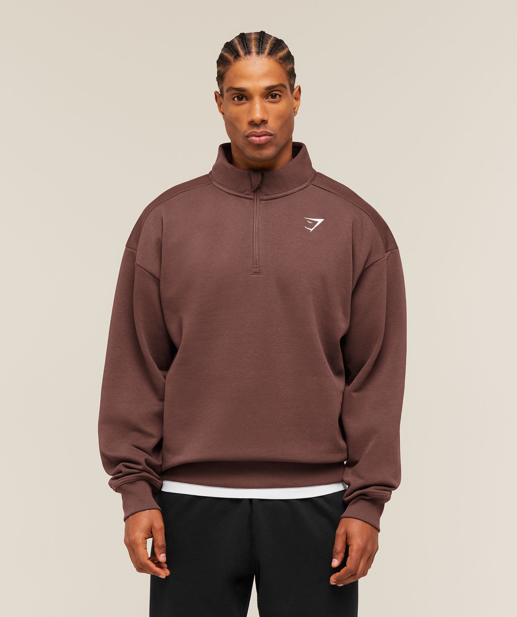 Crest Oversized 1/4 Zip - Espresso Brown ;)
