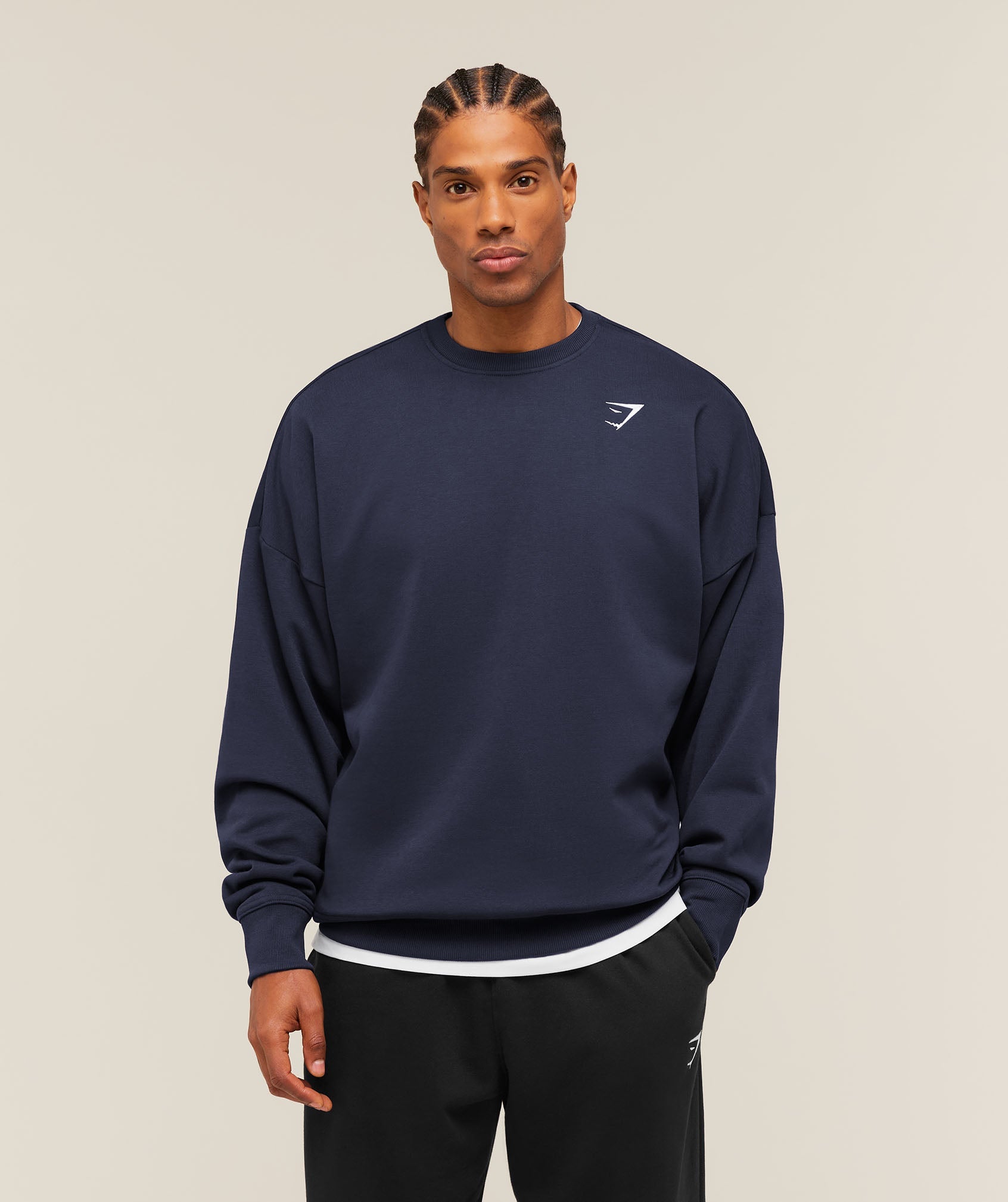 Oversized Crest Crew - Heavy Blue ;)