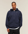 Crest Oversized Zip Up Hoodie - Heavy Blue ;)