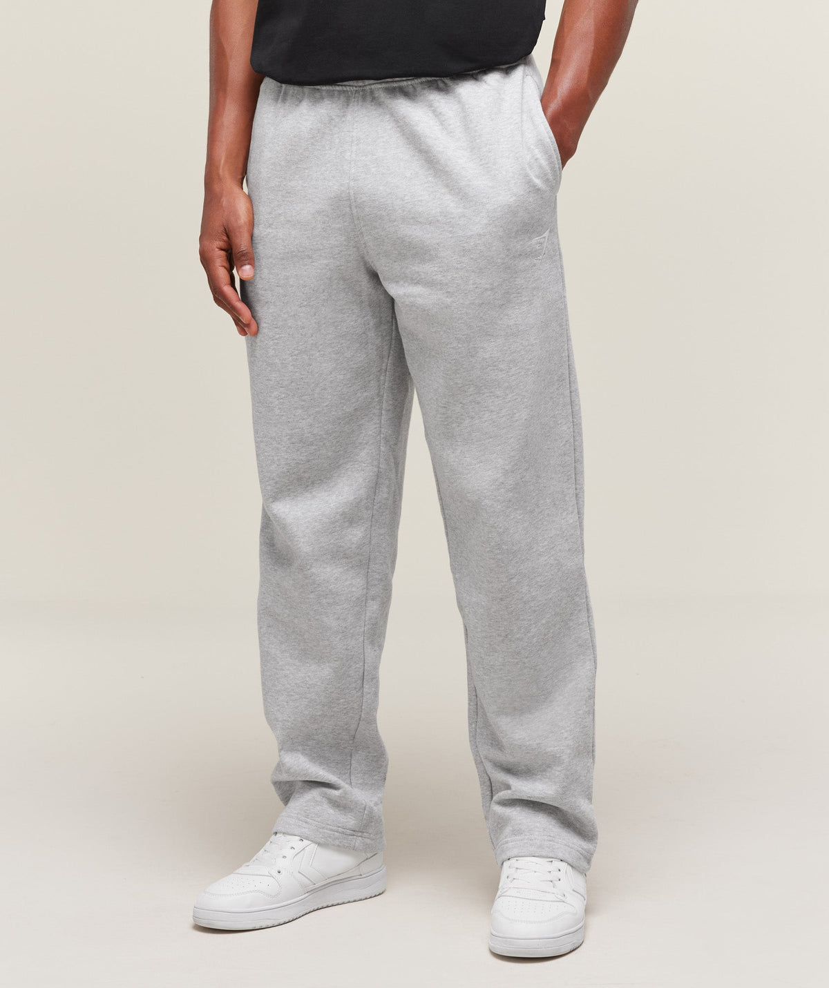 Crest Straight Leg Joggers - Light Grey Marl ;)