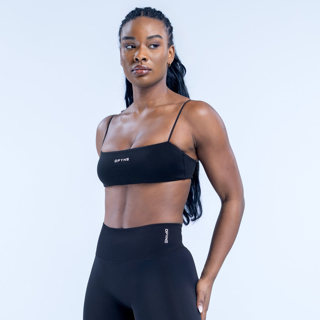 Defy Strappy Bra Midnight Black