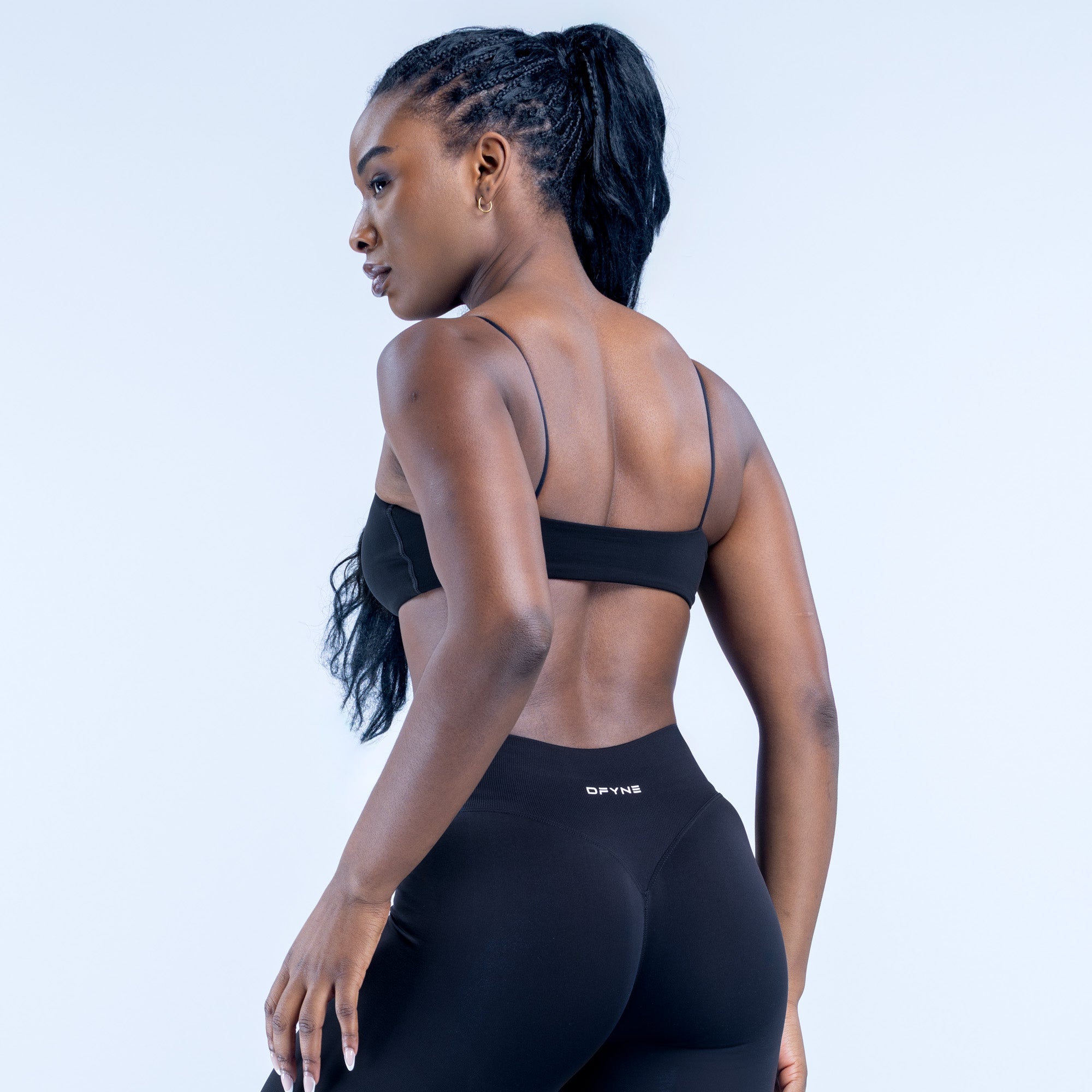 Defy Strappy Bra Midnight Black