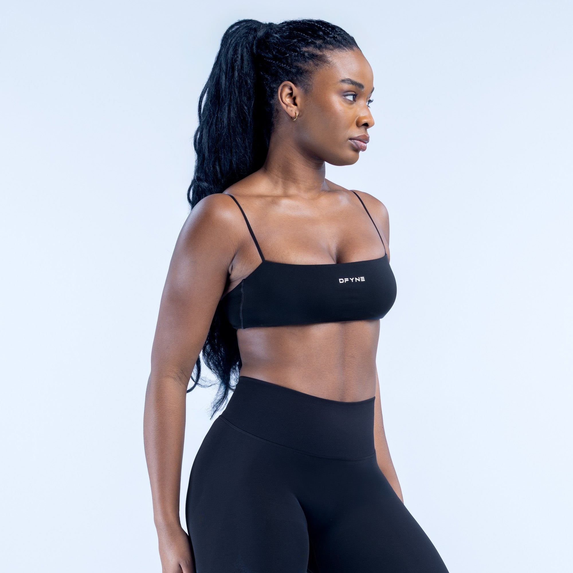 Defy Strappy Bra Midnight Black