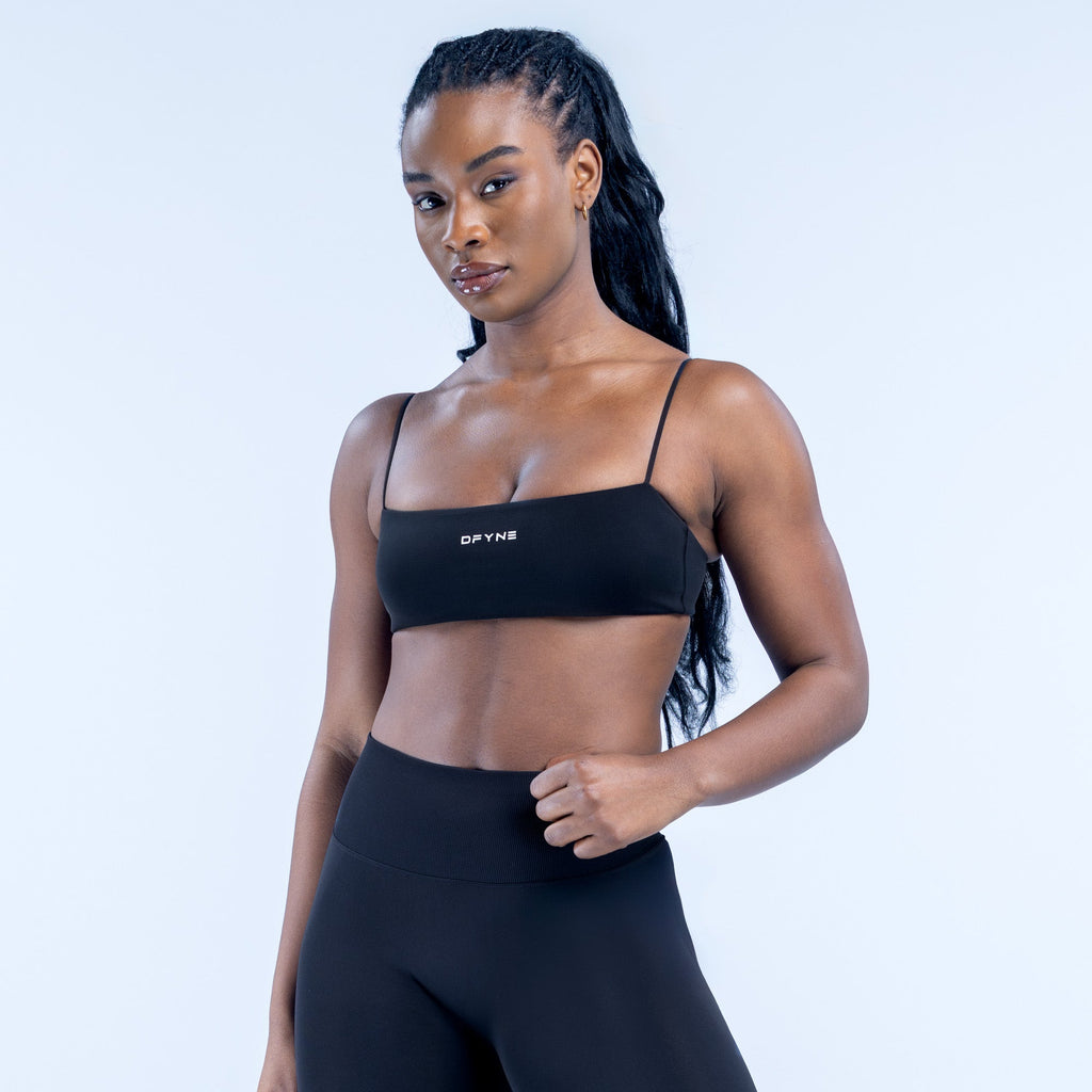 Defy Strappy Bra Midnight Black