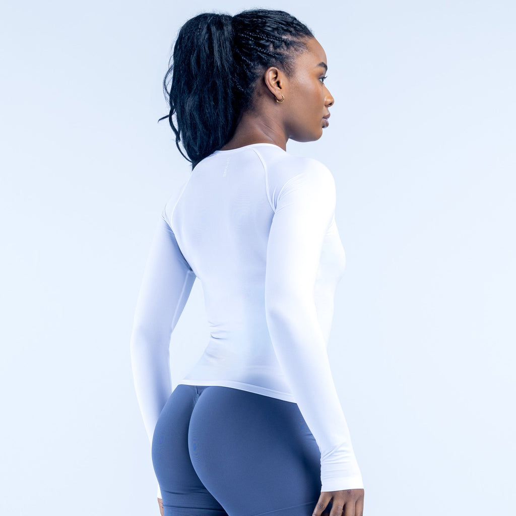 Defy Long Sleeve Top Optic White