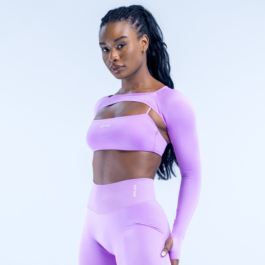 Defy Long Sleeve Shrug Amethyst
