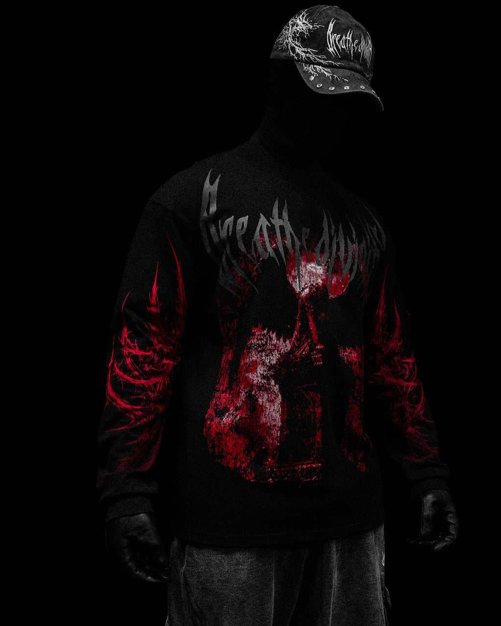 Death Portrait Oversized Longsleeve T-shirt [NIGHTMARE]