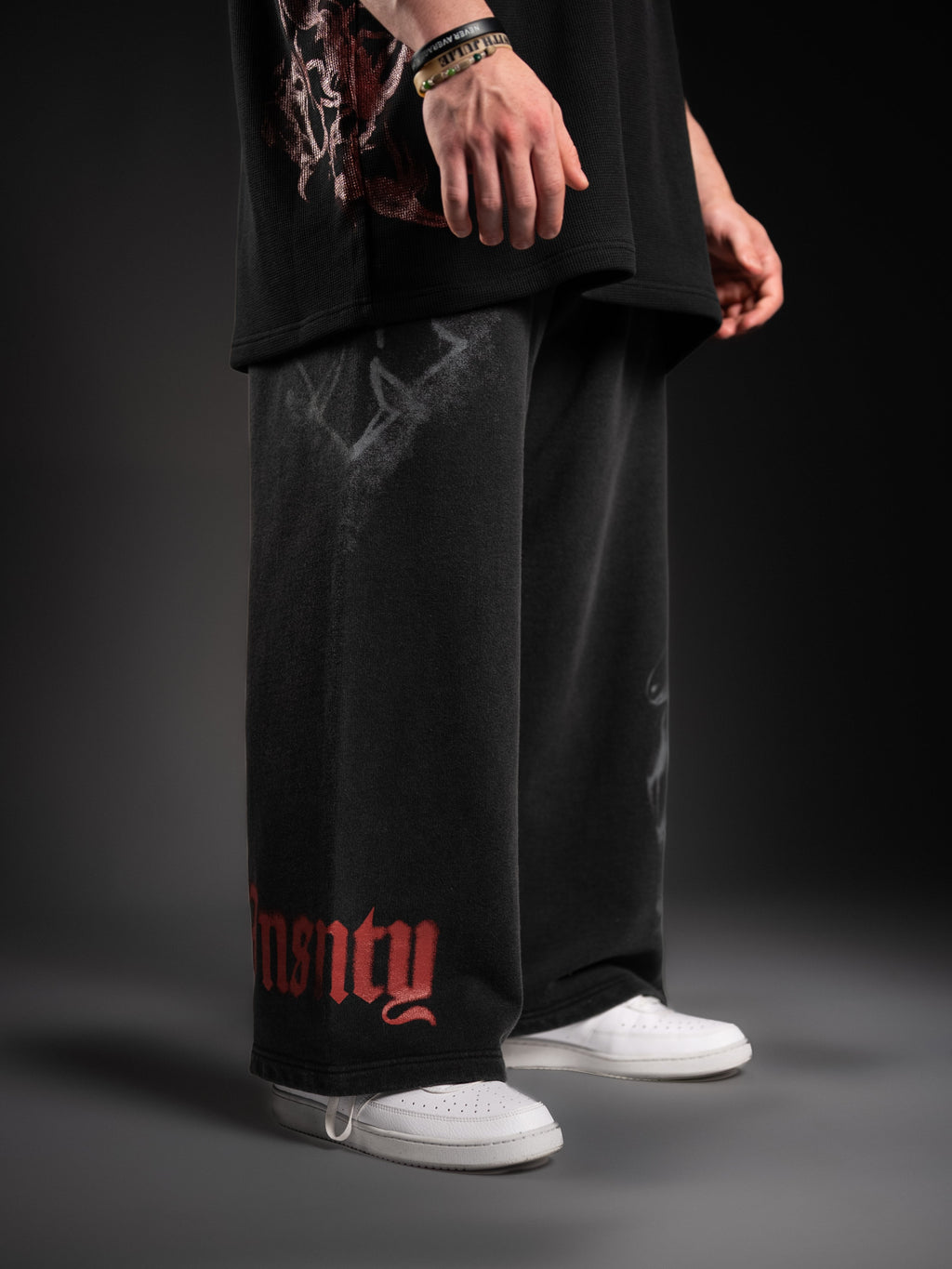 Wide Leg Sweats Blood Red