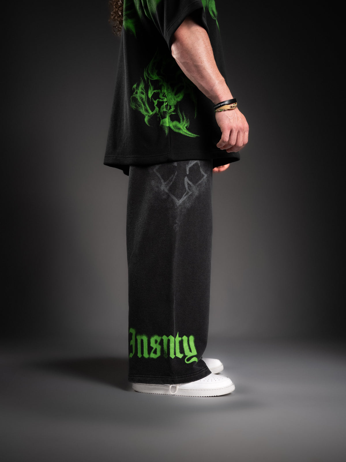 Wide Leg Sweats Venom Green