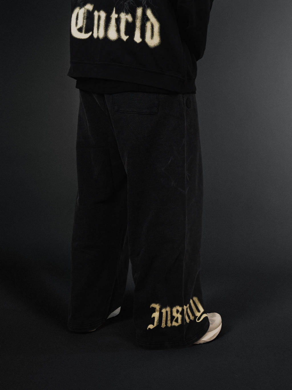 Wide Leg Sweats Black - Vista 4