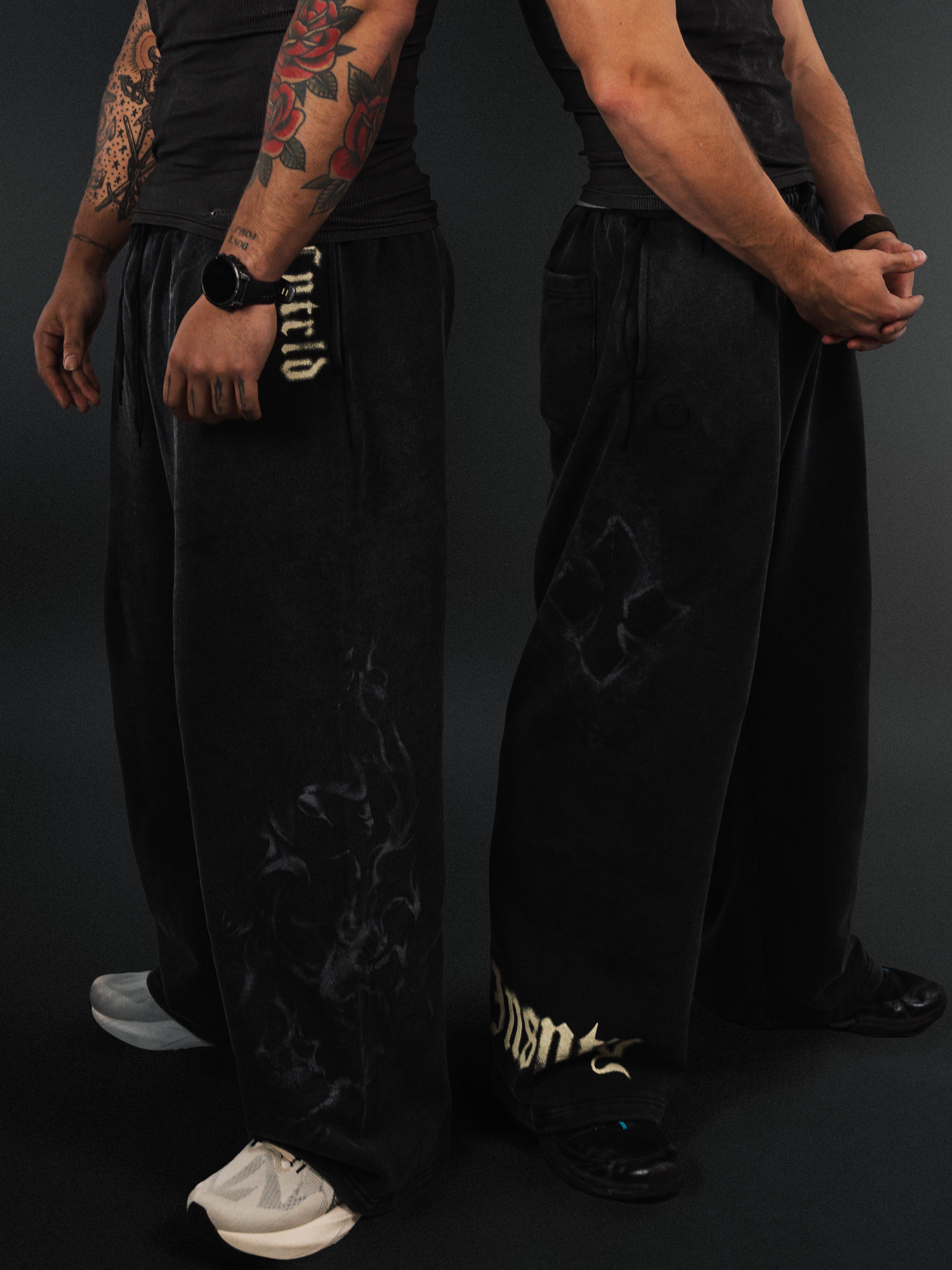 Wide Leg Sweats Black - Vista 6