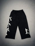 NY Wide Leg Sweats Butterfly Black white