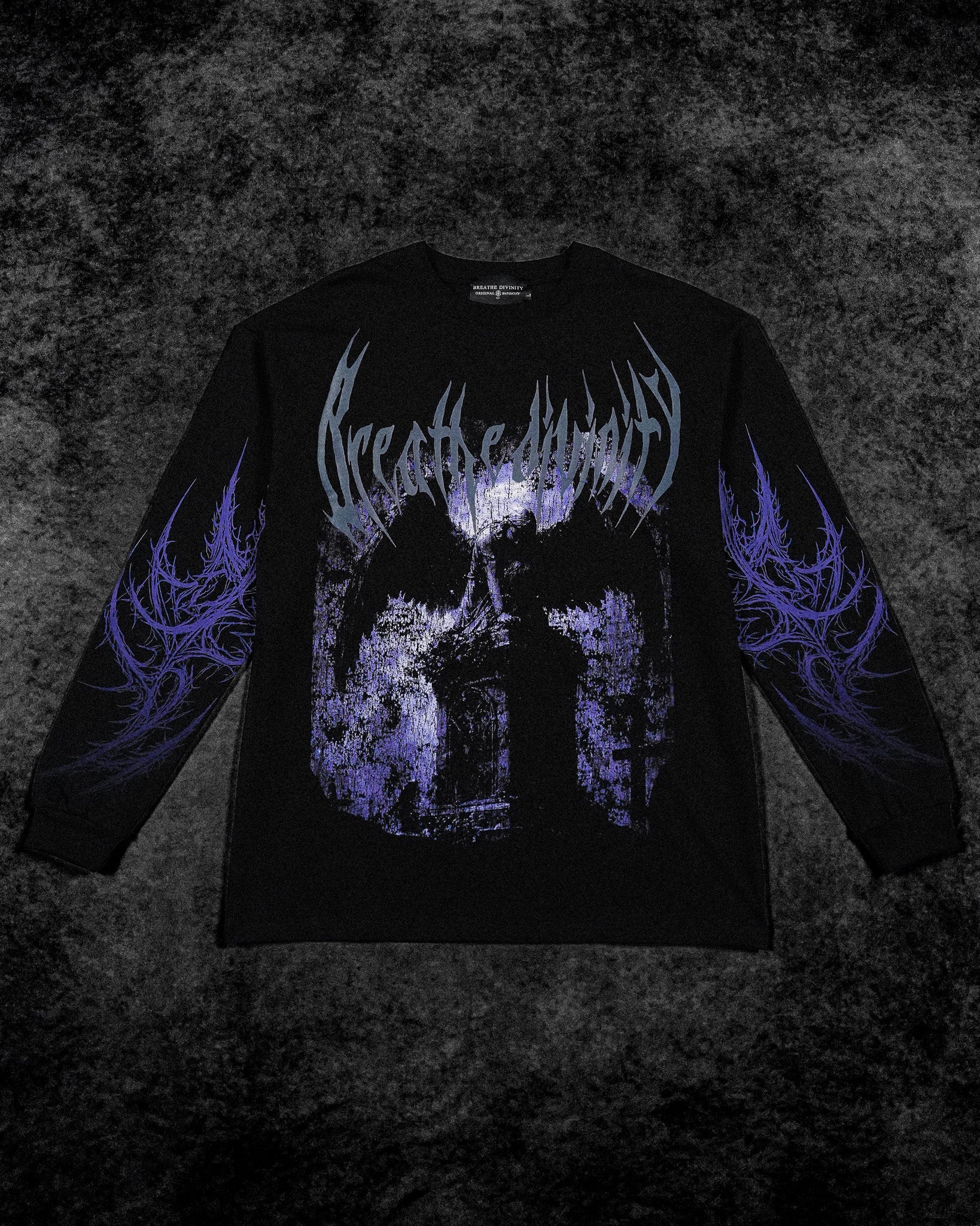 Death Portrait Oversized Longsleeve T-shirt [MIST]