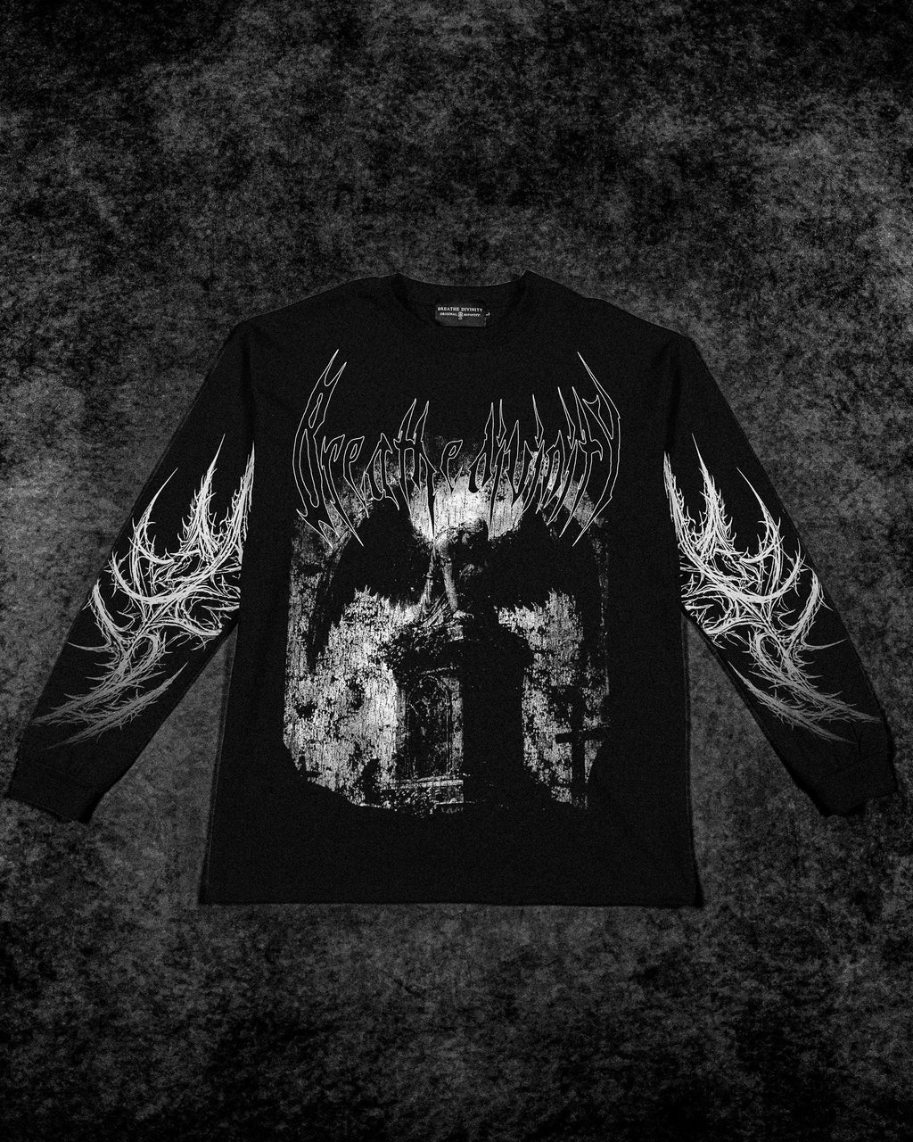 Death Portrait Oversized Longsleeve T-shirt [VOID BLACK]