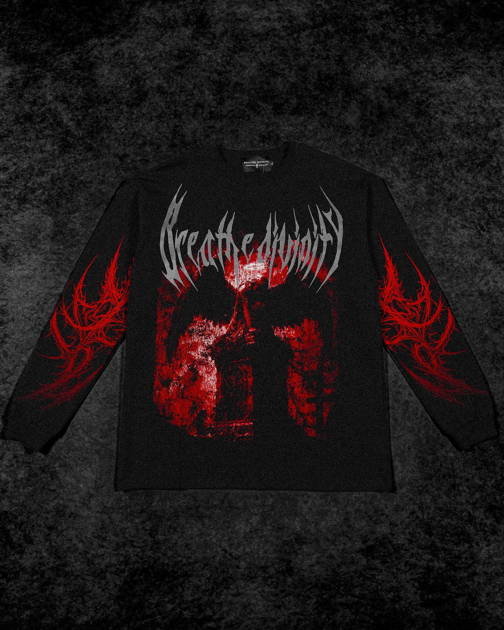 Death Portrait Oversized Longsleeve T-shirt [NIGHTMARE]