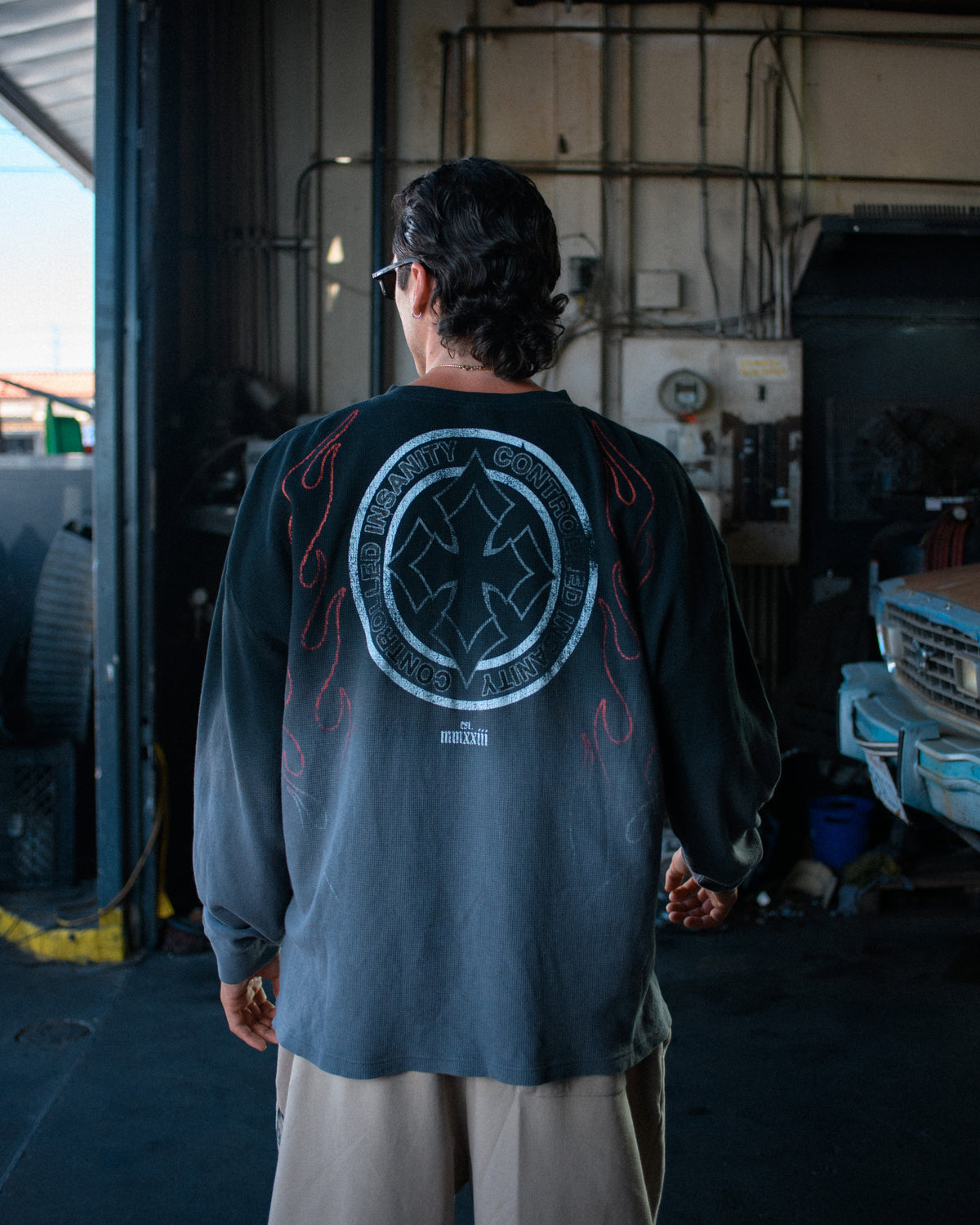 Hombre Thermal Grey Faded