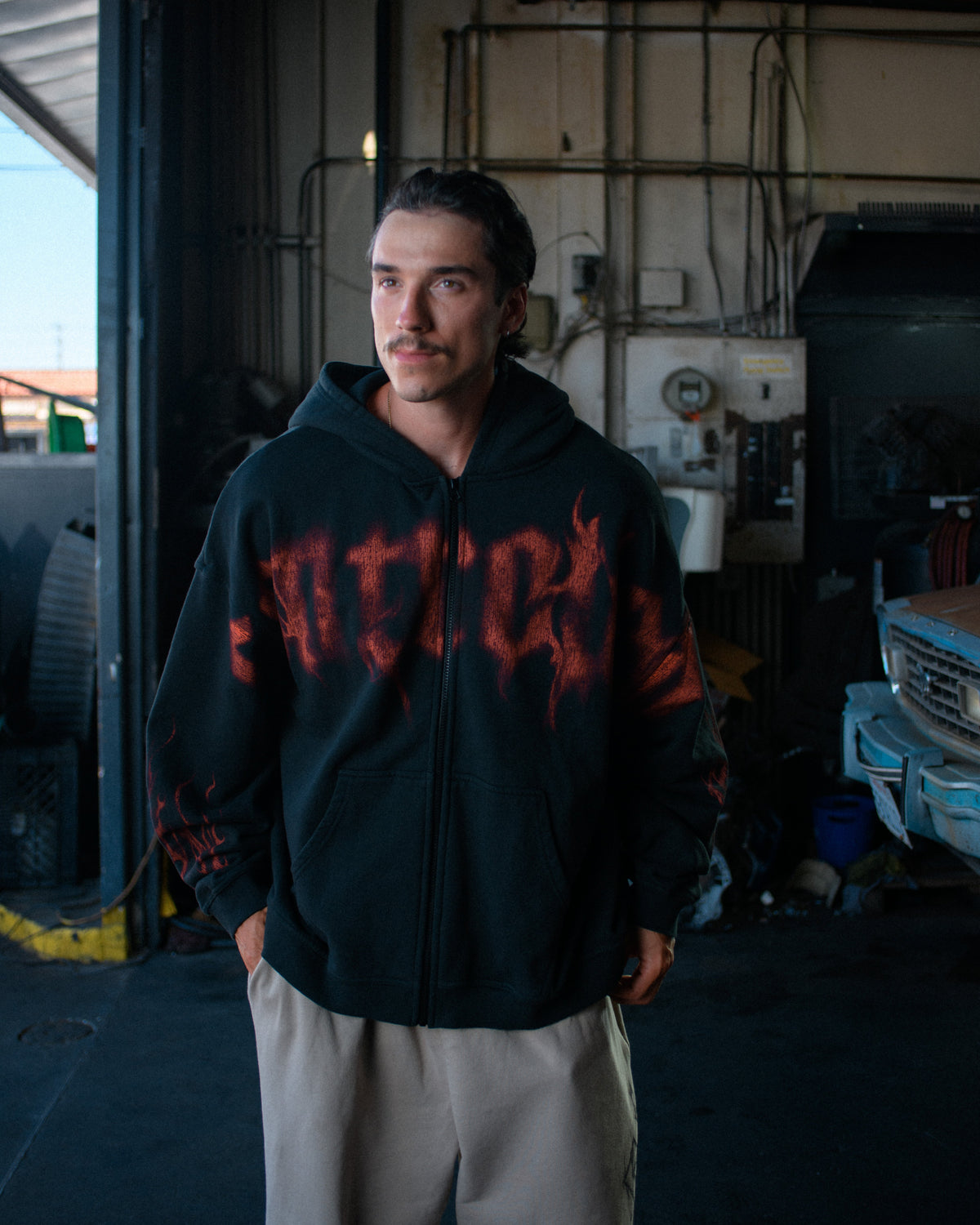 Ghost Zip Up Blood Red