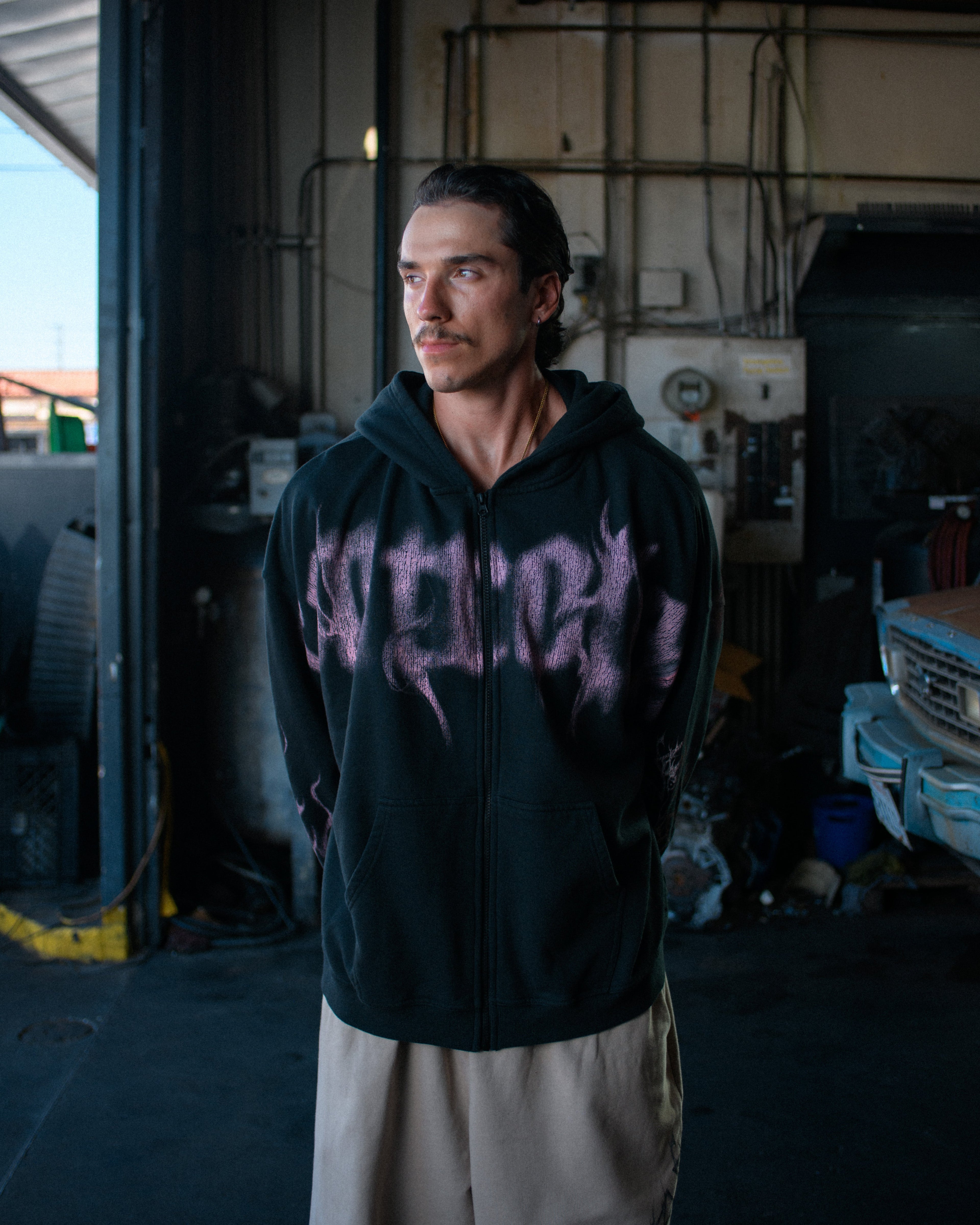 Ghost Zip Up Glossy Pink